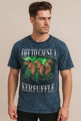 Capybara Chaos -Unisex Acid Washed Oversized Tee